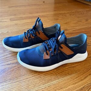 Mens OluKai Manele Golf Shoes, Trench Blue, Size 10.5